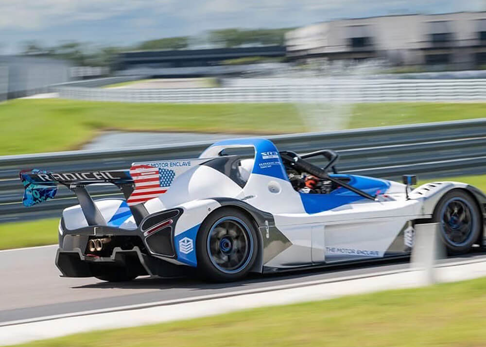 radical car on track